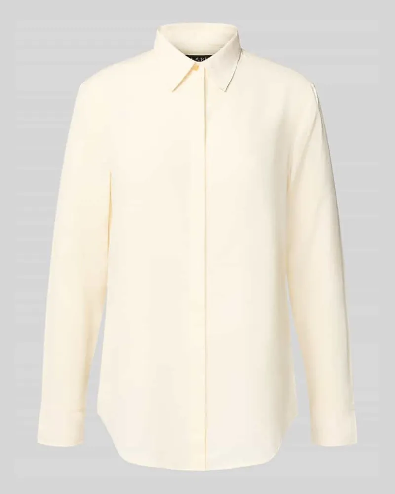 Ralph Lauren Regular Fit Bluse mit Manschetten Modell 'KRISTY Offwhite