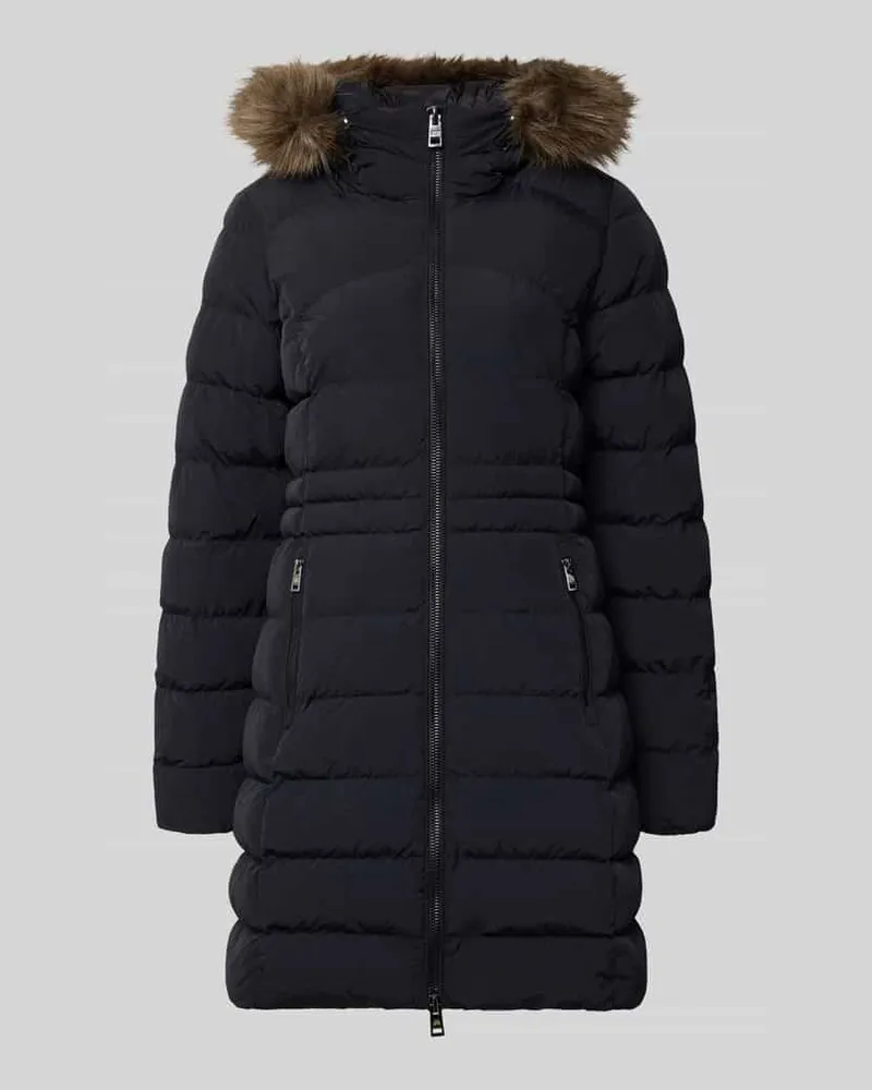 Superdry. Steppmantel mit Zweiwege-Reißverschluss Black