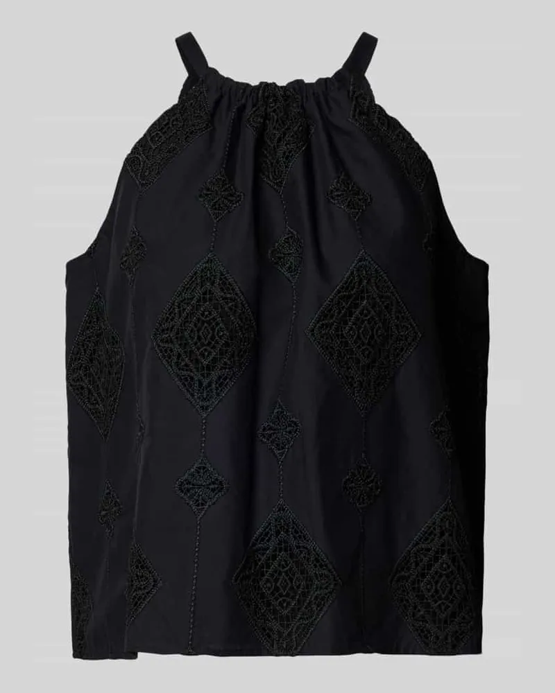 ba&sh Blusentop mit Stitchings Modell 'MAXI Black