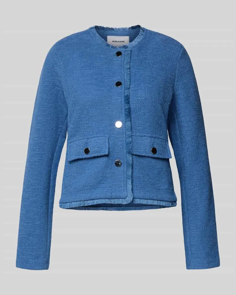 More & More Blazer mit Fransen Blau