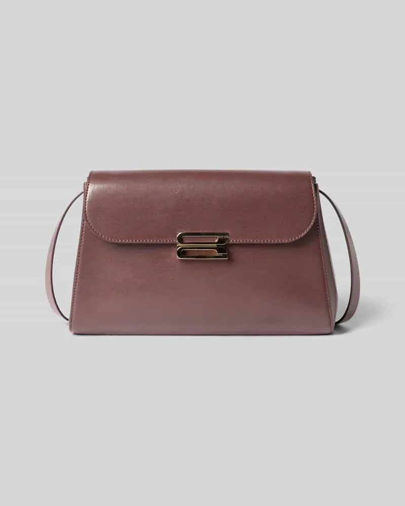 Victoria Beckham Crossbody Bag mit Klickverschluss Bordeaux