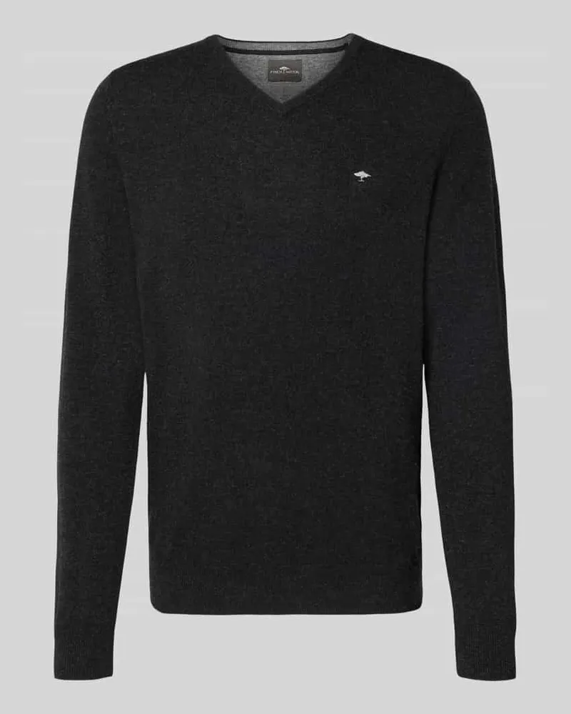 Fynch-Hatton Regular Fit Pullover mit Kaschmir-Anteil Modell 'Merino Anthrazit