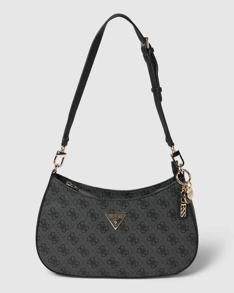 Guess Crossbody Bag mit Allover-Logo-Muster Modell 'NOELLE Anthrazit