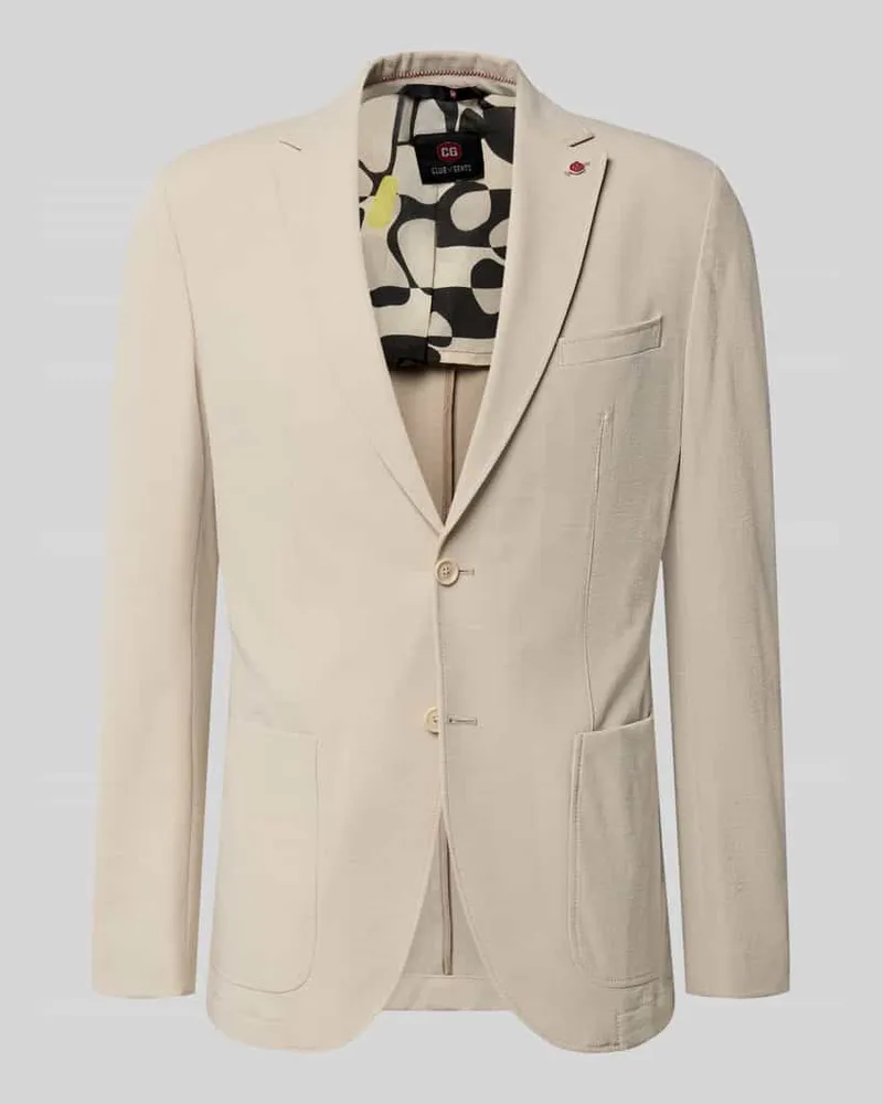 CG Sakko mit seitlichen Eingrifftaschen Modell 'Carter Beige