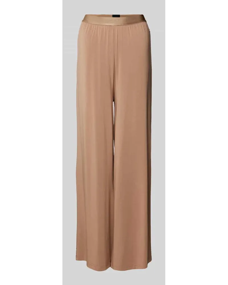 HUGO BOSS Wide Leg Pyjama-Hose mit elastischem Bund Modell 'Bea Beige