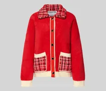 Boxy Fit Strickjacke mit Ripp-Bündchen Modell 'JOILU