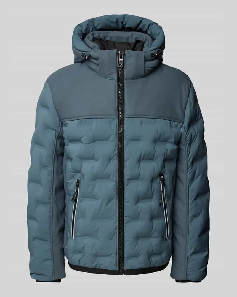 Tom Tailor Hybrid Jacke mit abnehmbarer Kapuze Rauchblau