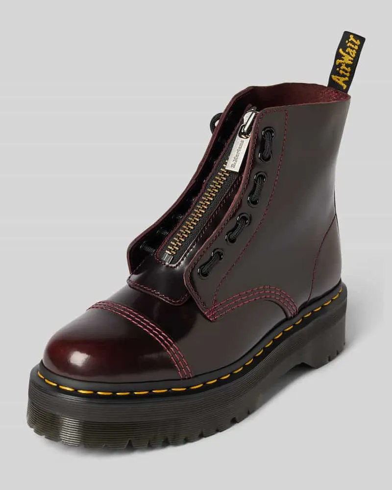 Dr.Martens Lederstiefeletten mit Reißverschluss Modell 'Sinclair Bordeaux