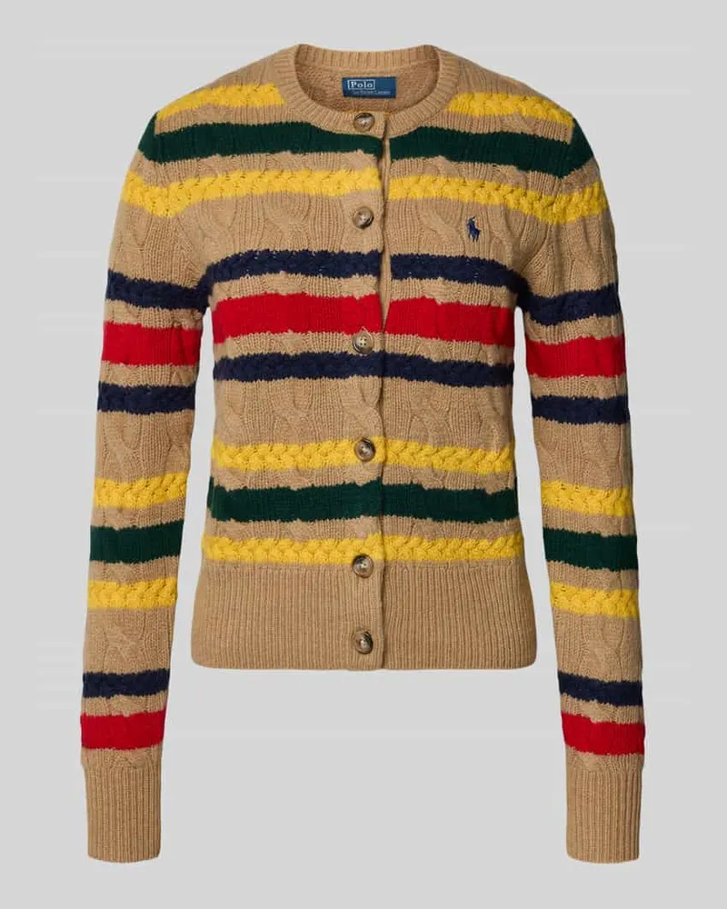 Ralph Lauren Strickjacke aus Woll-Kaschmir-Mix Camel