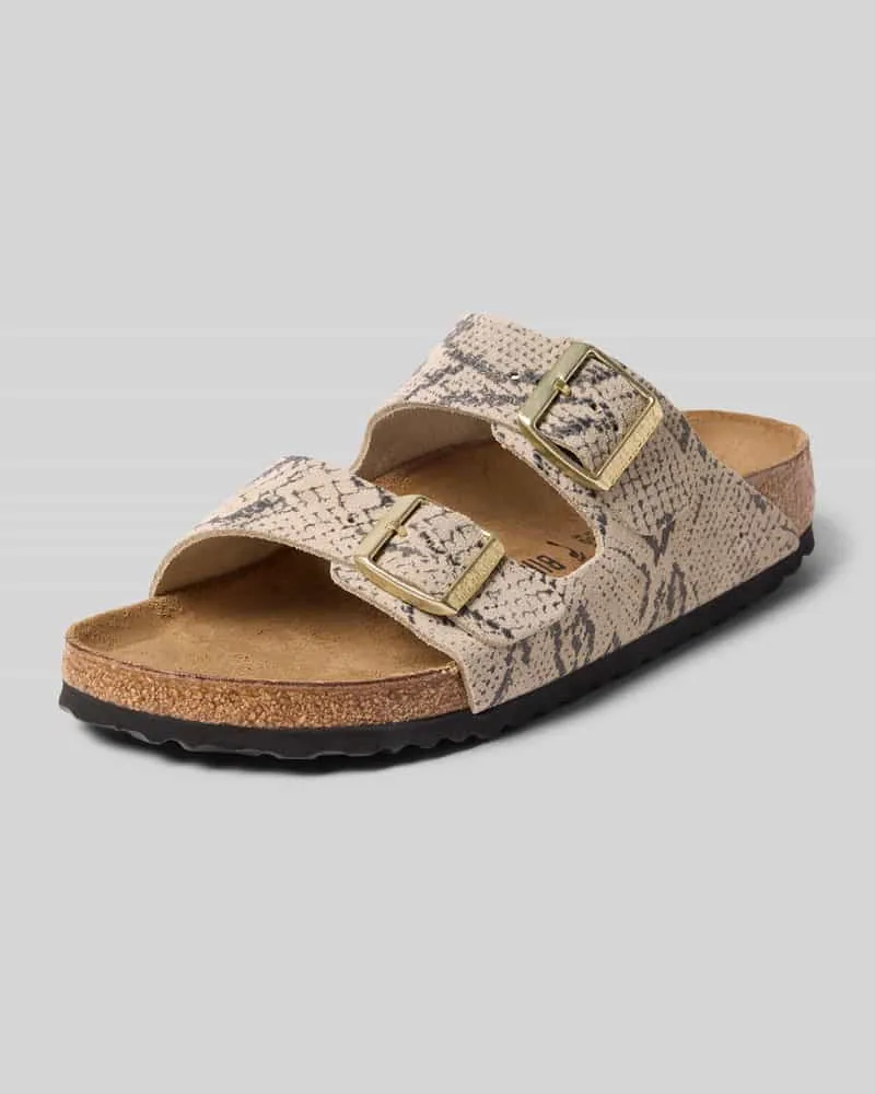 Birkenstock Hausschuhe aus echtem Leder Modell 'Arizona Offwhite