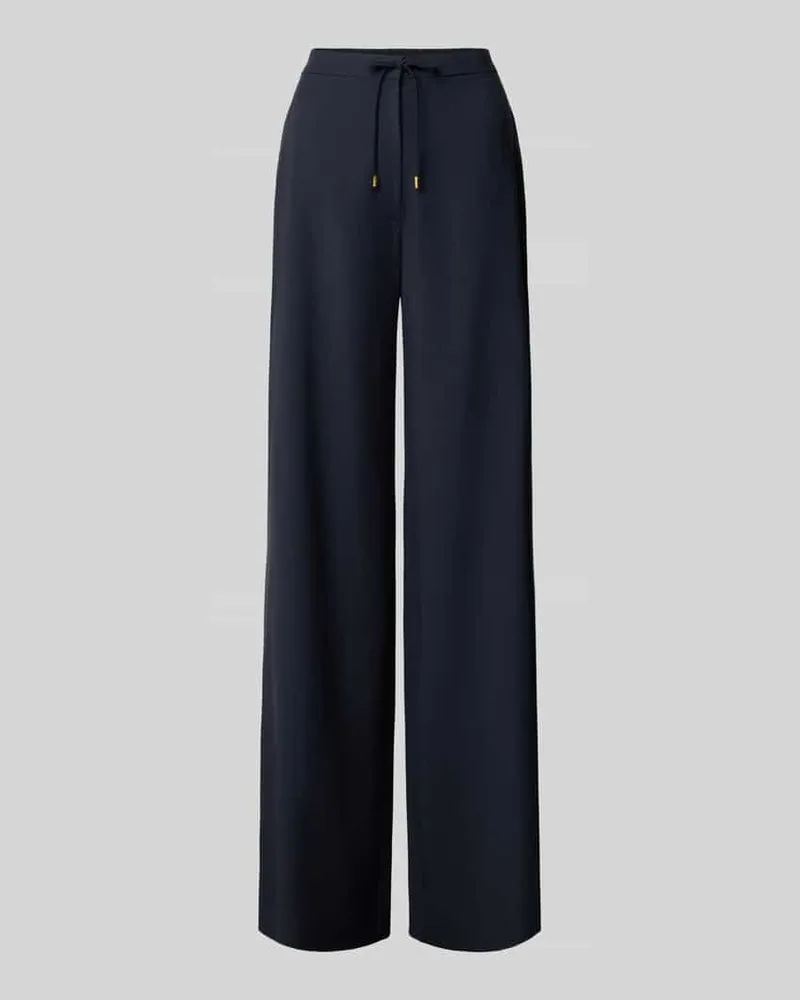 Max Mara Wide Leg Stoffhose aus reiner Schurwolle Modell 'MSTCRISMA Marine