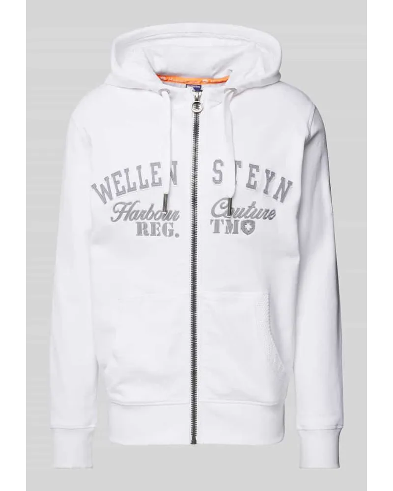 Wellensteyn Sweatjacke mit Logo-Stitching Modell 'STEUERBORD Weiss