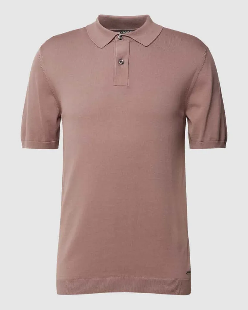 Roy Robson Poloshirt in unifarbenem Design Lila