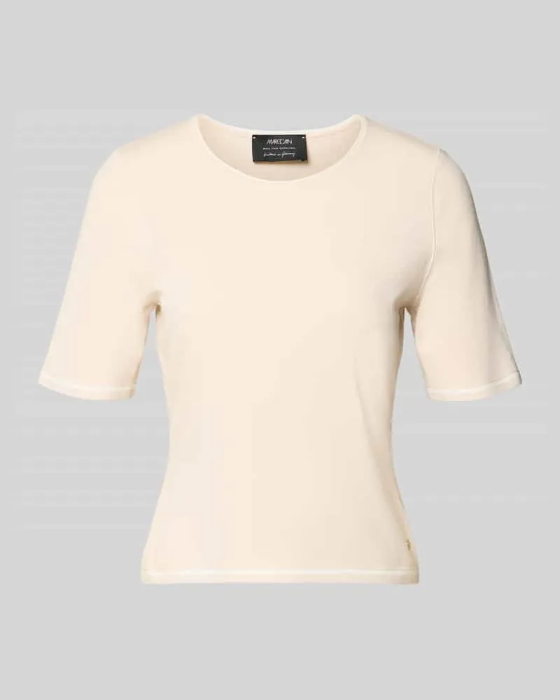 Marc Cain Strickpullover mit Rundhalsausschnitt Sand
