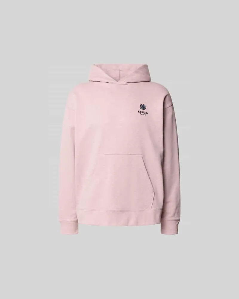Kenzo Regular Fit Hoodie mit Logo-Stitching Hellrosa