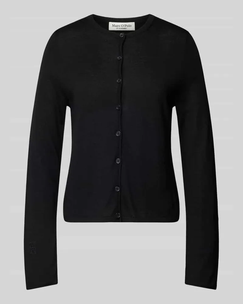 Marc O'Polo Strickjacke mit Knopfleiste Black