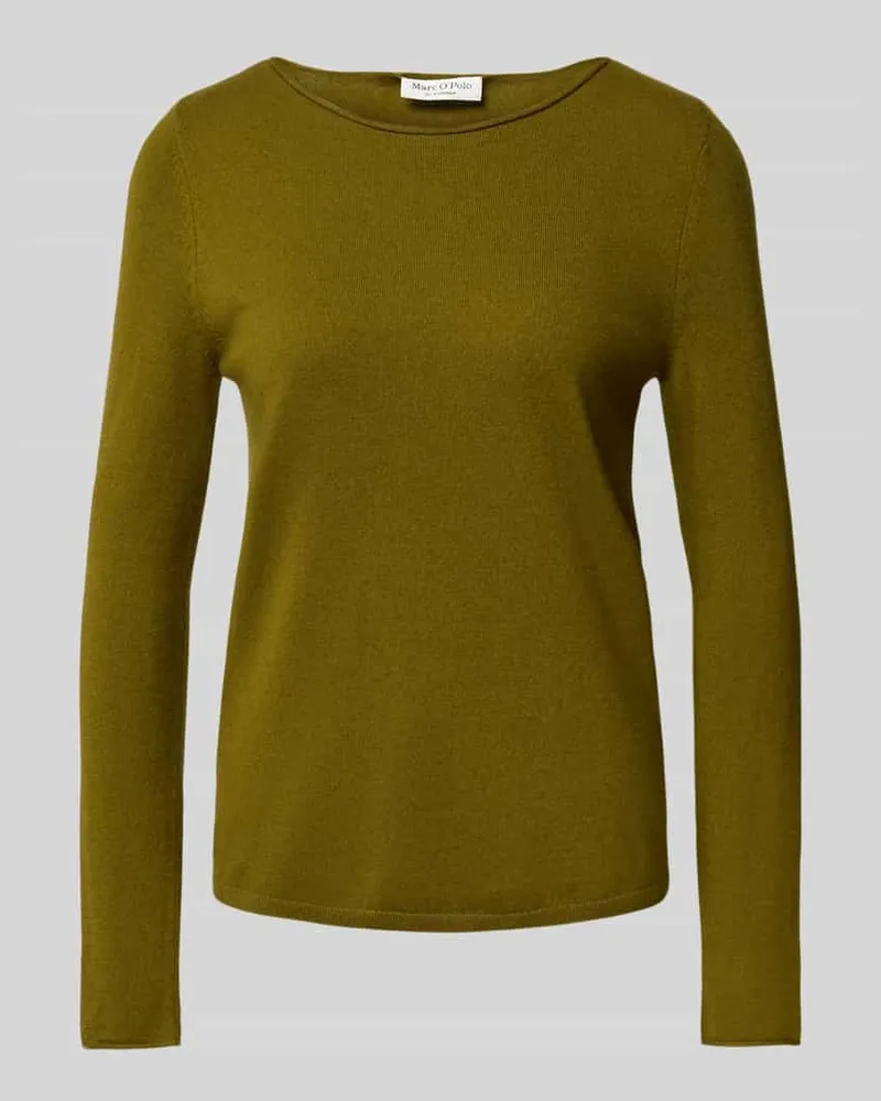 Marc O'Polo Regular Fit Strickpullover aus Schurwoll-Mix Hellgruen