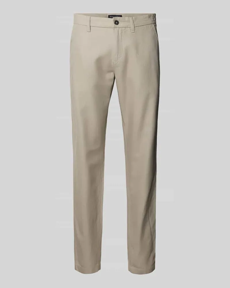 Marc O'Polo Tapered Chino aus Baumwoll-Leinen-Mix Model 'OSBY JOGGER Mittelgrau
