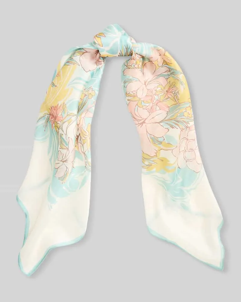 Ralph Lauren Tuch aus reiner Seide Modell 'GTF FL SQR Offwhite