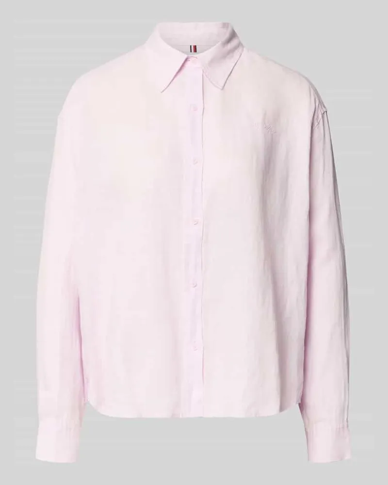 Tommy Hilfiger Oversize Bluse aus reinem Leinen Rosa