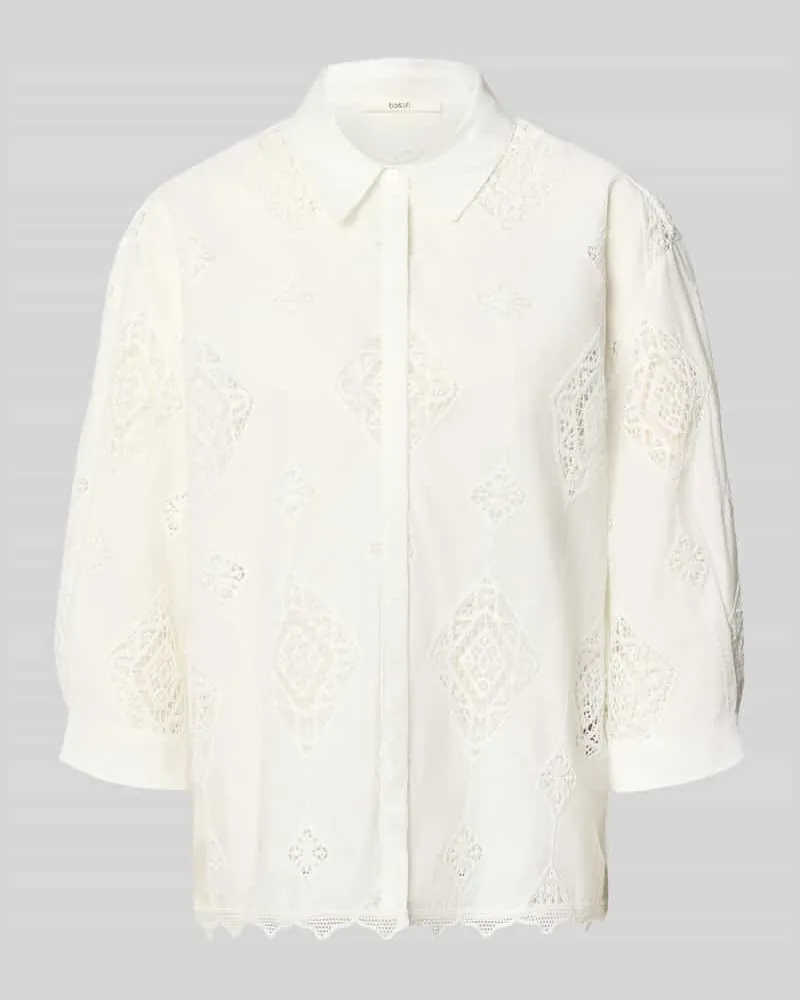 ba&sh Regular Fit Bluse mit Häkelspitze Modell 'MURIEL Ecru