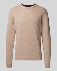 Casual Friday Strickpullover mit Strukturmuster Modell 'Karl Camel