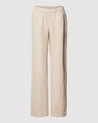 TONI Regular Fit Leinenhose im unifarbenen Design Modell 'Summer Beige