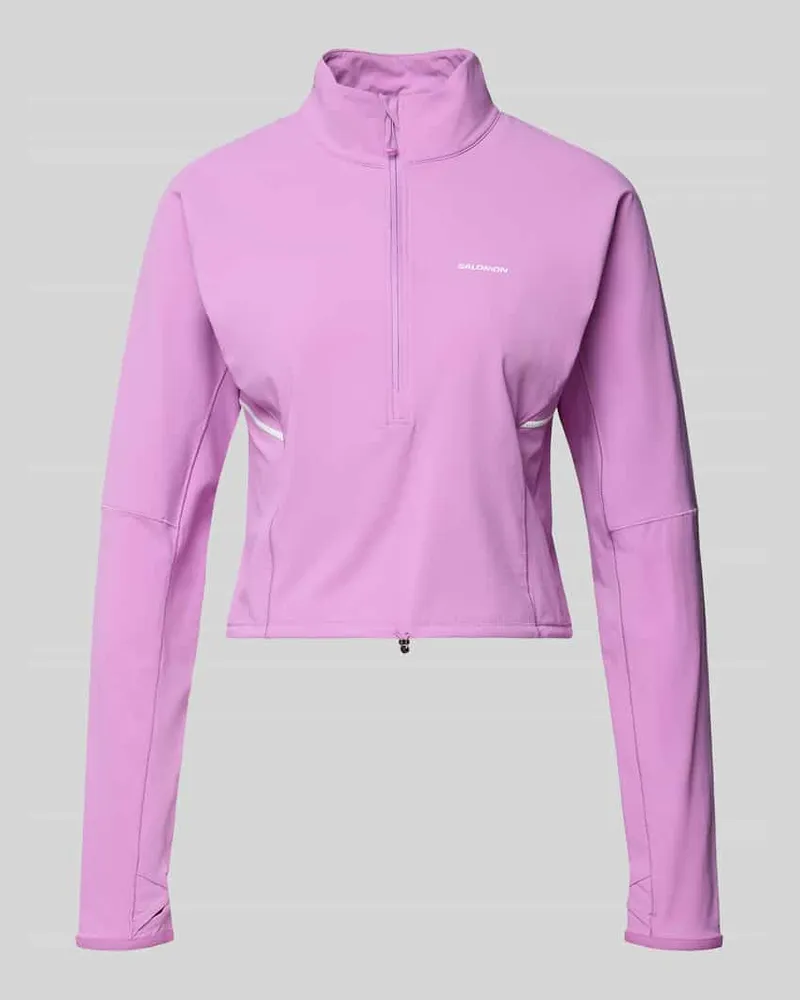 Salomon Ein Pullover im Cropped-Design für intensive Anstrengungen Flieder