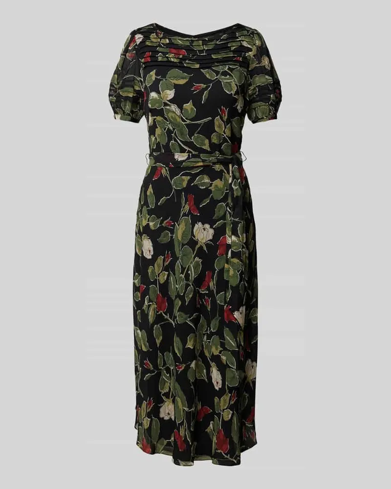 Ralph Lauren Midikleid mit Rundhalsausschnitt Modell 'KISHRA Black