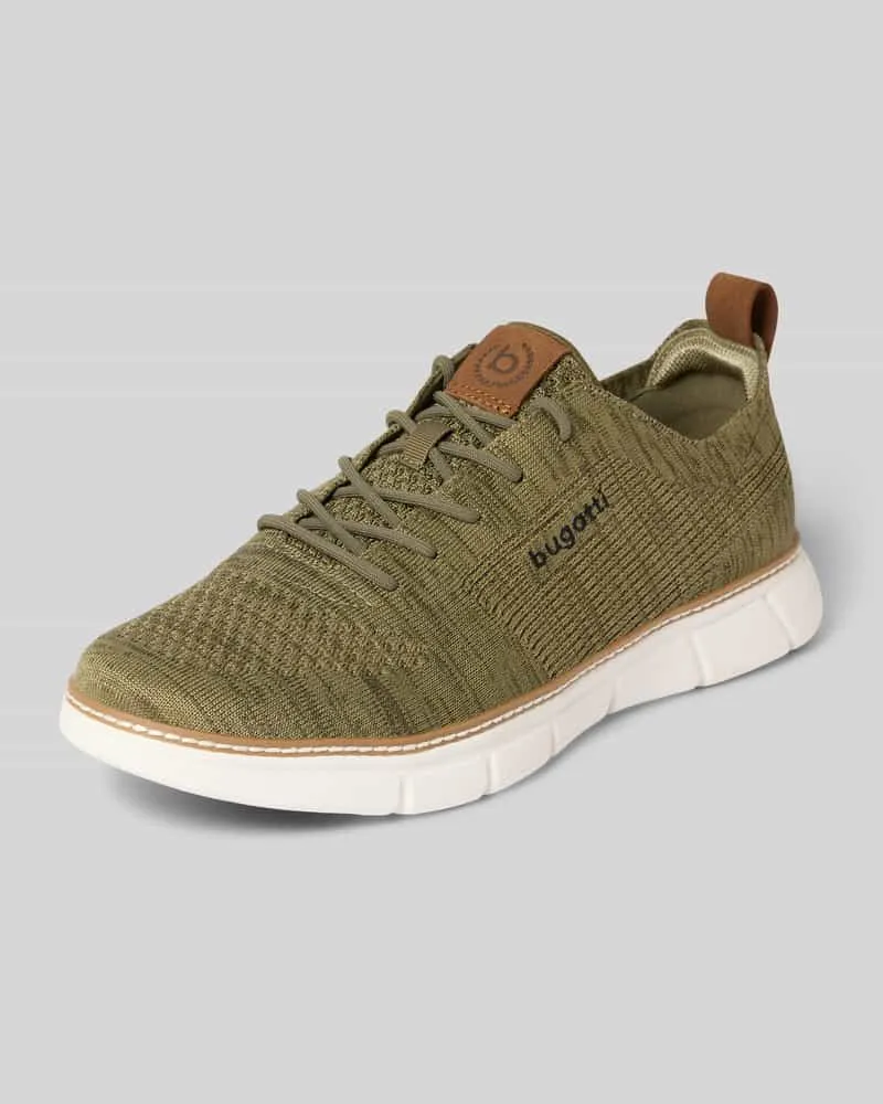 Bugatti Sneaker mit Label-Details Modell 'Pasadena Khaki