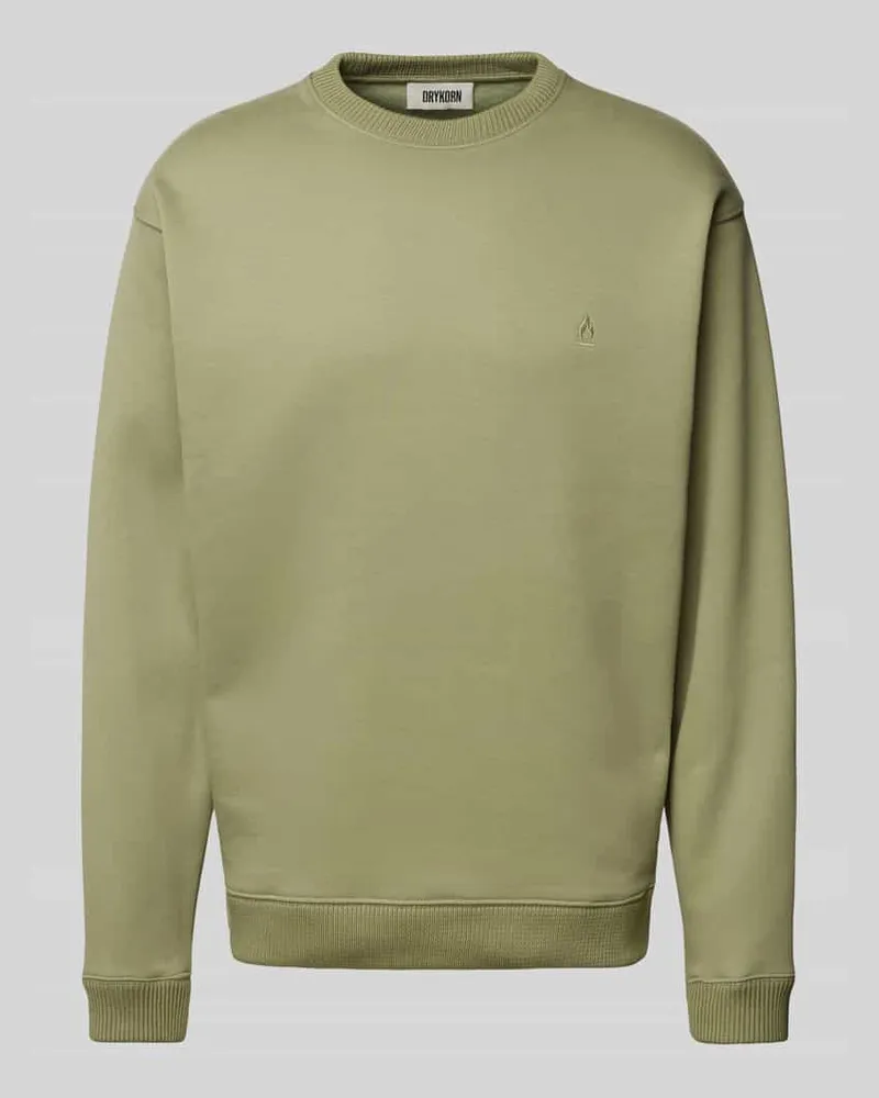 Drykorn Sweatshirt mit Motiv-Stitching Modell 'KARIO Gruen