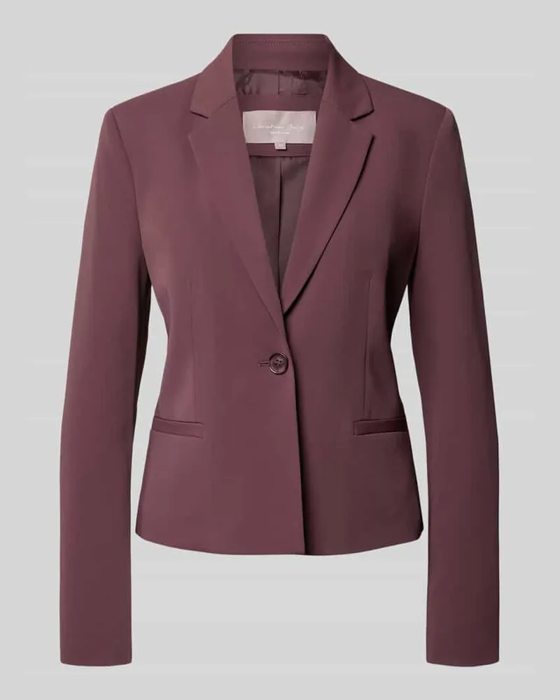 Christian Berg Blazer mit angedeuteten Leistentaschen Aubergine