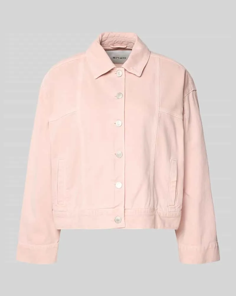 OPUS Jeansjacke mit Eingrifftaschen Modell 'Hemali Hellrosa