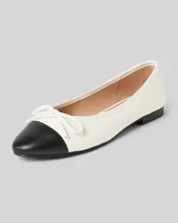 Steve Madden Lederballerinas mit Schleifen-Detail Modell 'ELLISON Offwhite