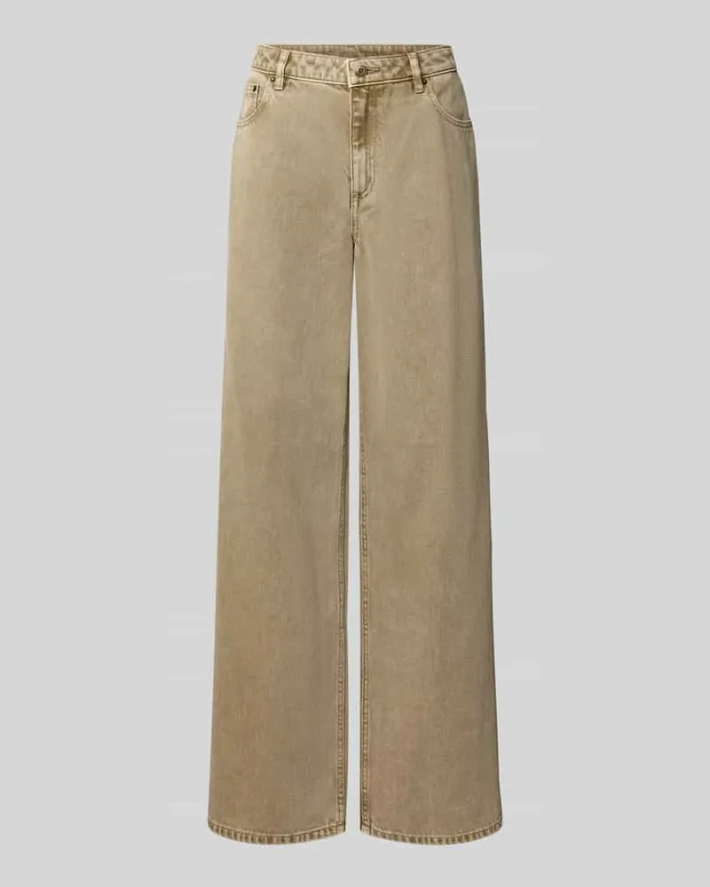 Michael Kors Loose Fit Jeans aus reiner Baumwolle Khaki