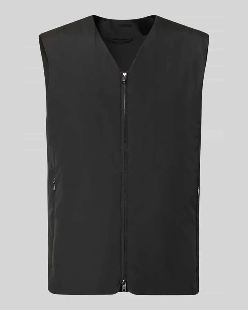 Tiger of Sweden Regular Fit Weste mit V-Ausschnitt Modell 'Marve Black