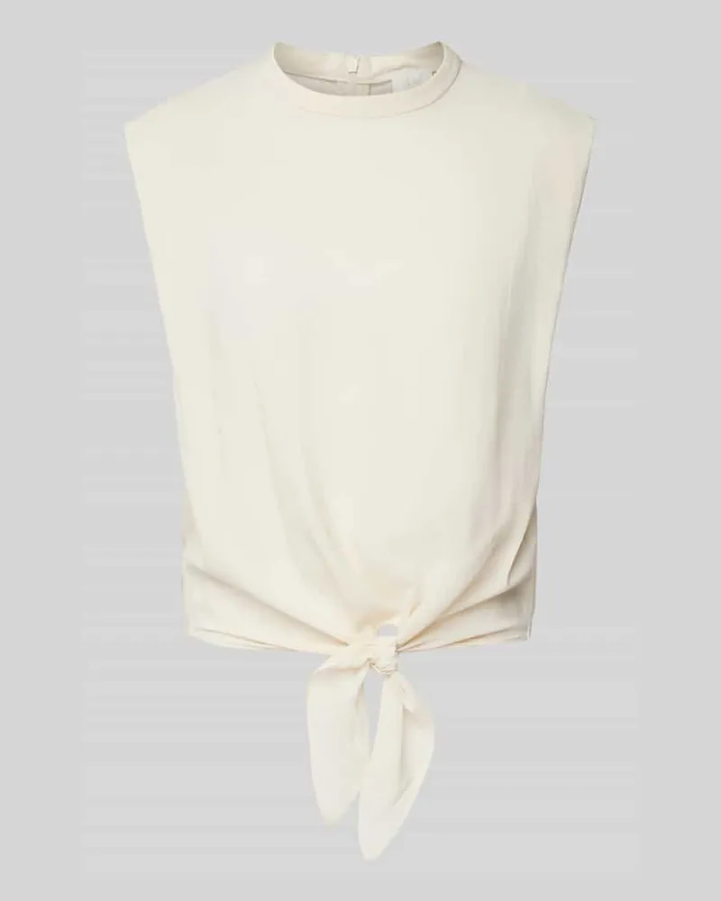 MARELLA Regular Fit Blusentop mit Knotendetail Modell 'IDEALE Offwhite