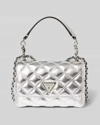 Guess Handtasche mit Steppnähten Modell 'GIULLY MINI 2 Silber