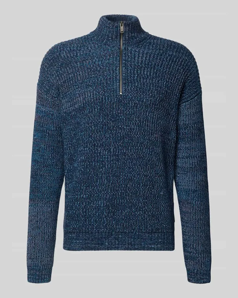 Armedangels Relaxed Fit Troyer aus Baumwoll-Woll-Mix Modell 'MICHAAEL MOULINE Marine