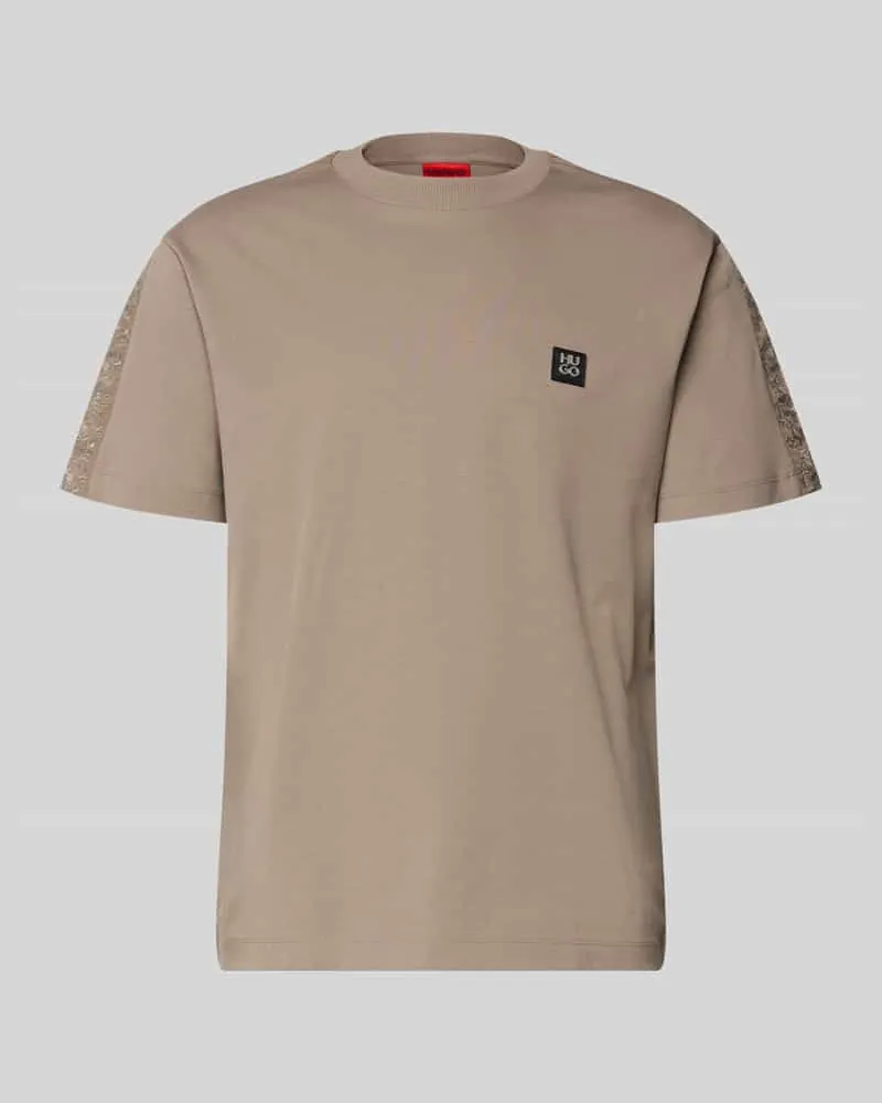 HUGO BOSS Relaxed Fit T-Shirt aus reiner Baumwolle Modell 'DROSTEE Hellbraun