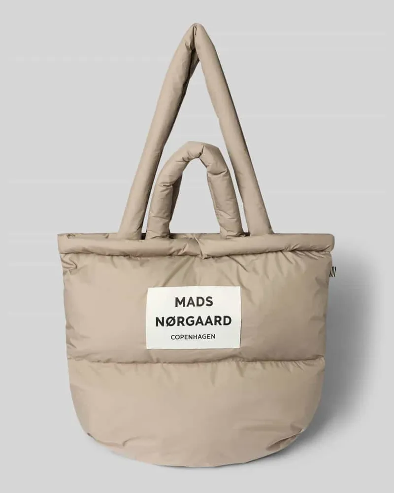 Mads Nørgaard Handtasche mit Label-Detail und Steppnähten Khaki