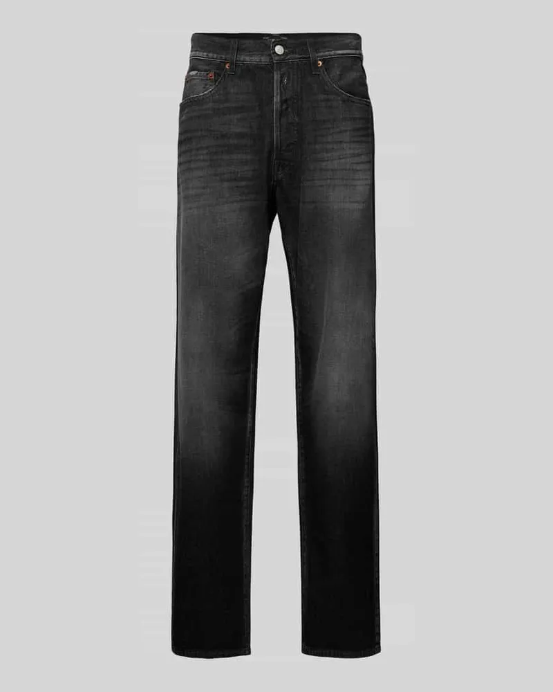 Replay Straight Fit Jeans im 5-Pocket-Design Black