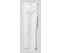 Cropped Jeans in unifarbenem Design Modell 'Cici