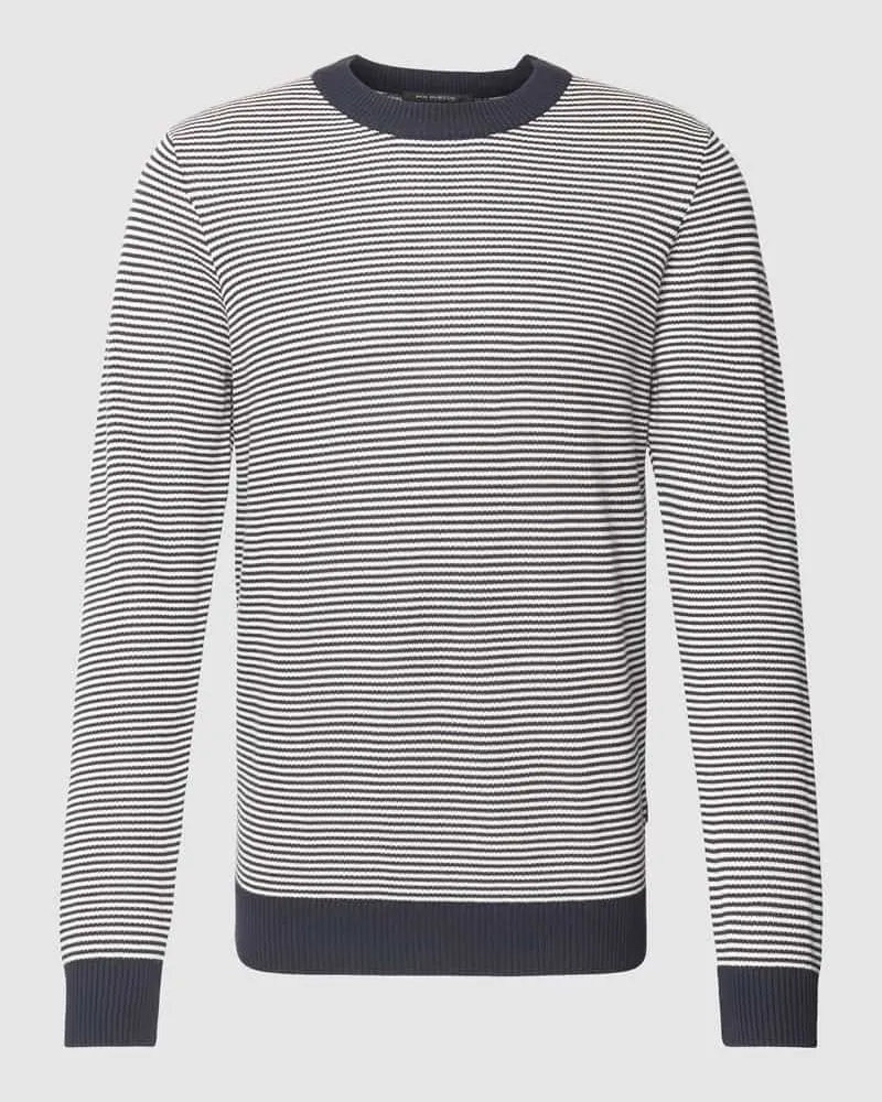 Roy Robson Strickpullover mit Streifenmuster Marine