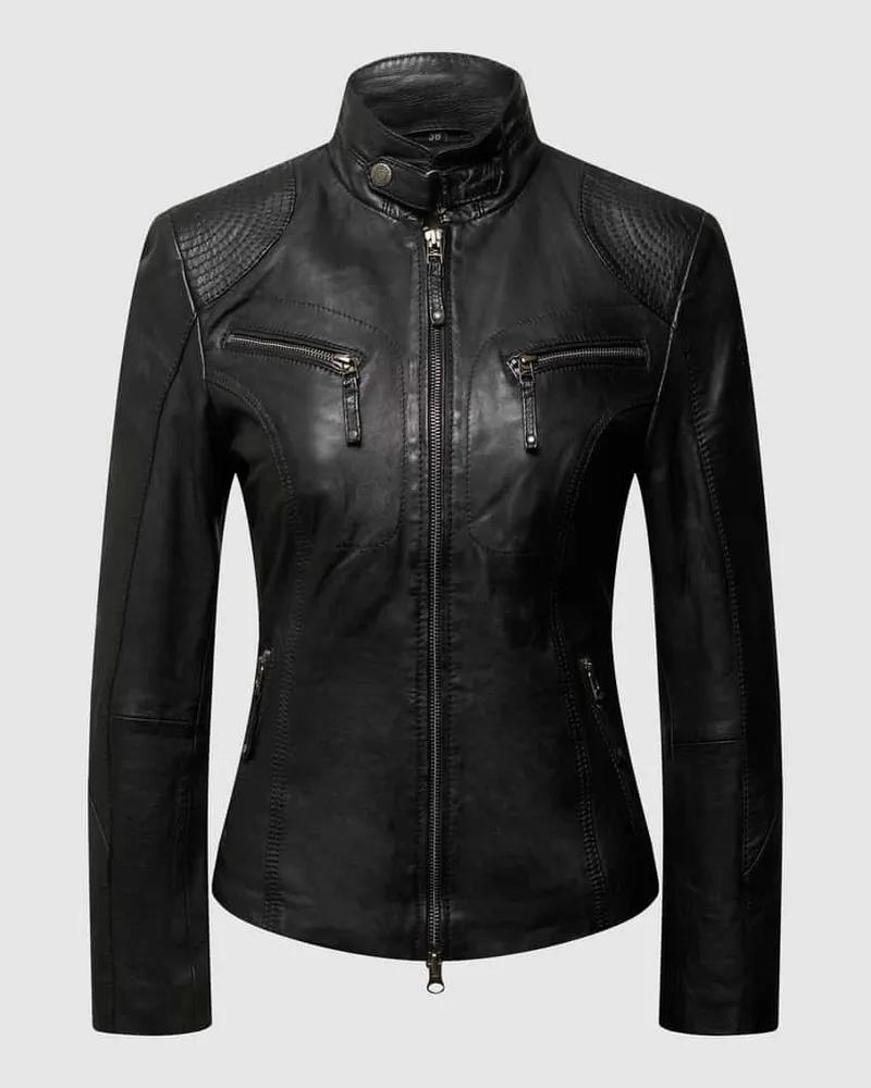 CABRINI Lederjacke aus Lammnappa Black