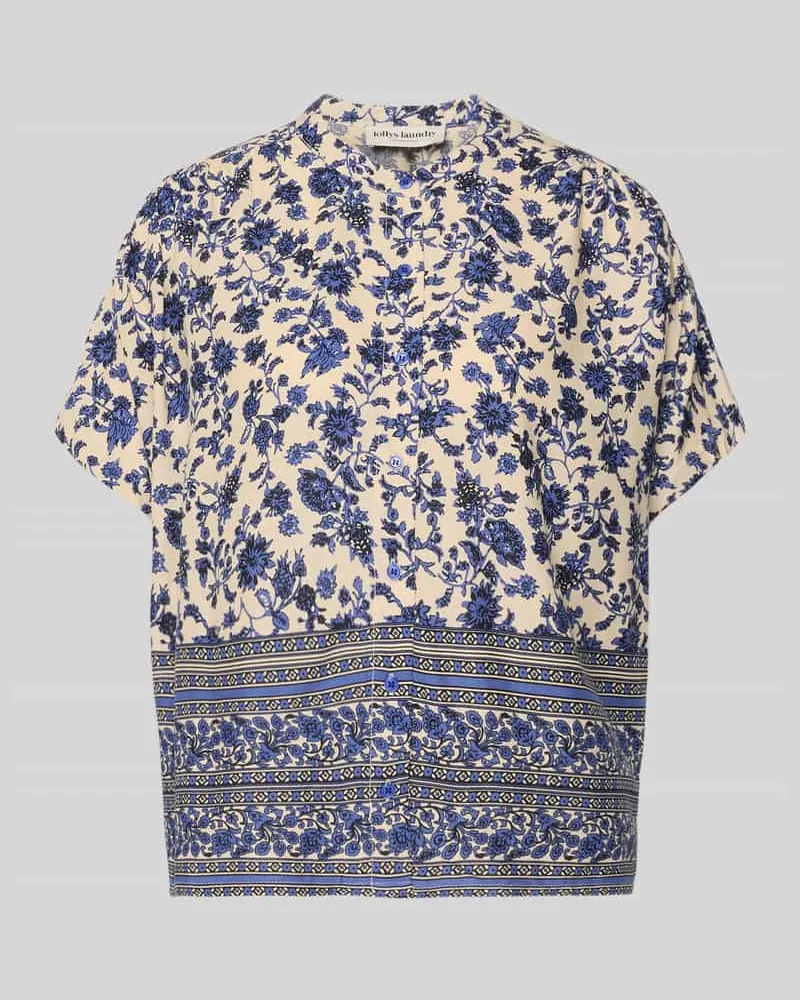 Lollys Laundry Relaxed Fit Bluse aus Viskose im Allover-Look Modell 'Mya Marine