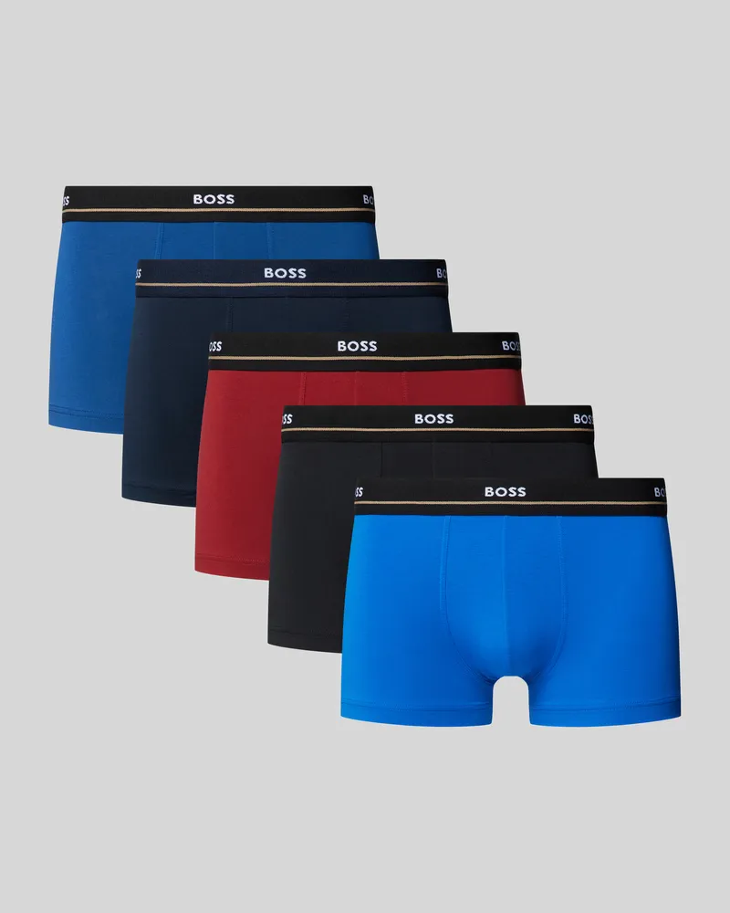 HUGO BOSS Trunks mit Label-Bund Modell 'Essential' im 5er-Pack Dunkelrot