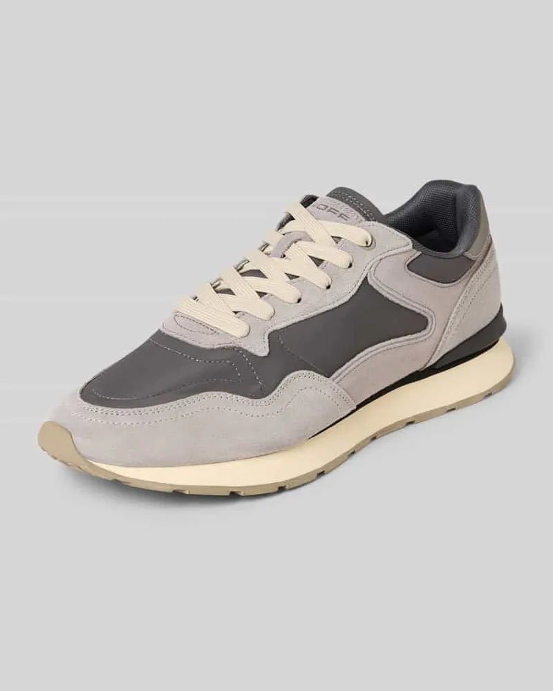 HOFF Sneaker aus Leder-Mix Modell 'City Mittelgrau
