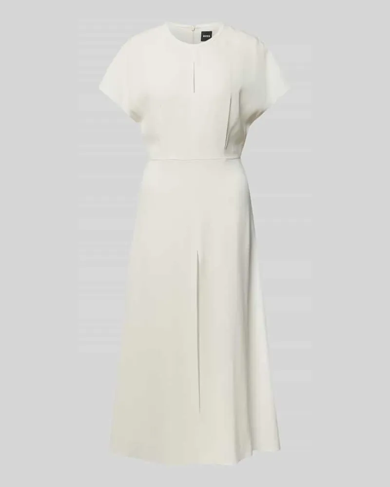 HUGO BOSS Midikleid mit Cut Outs Modell 'Detosa Offwhite