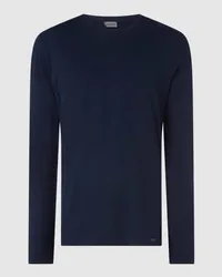 Hanro Longsleeve aus Single Jersey Dunkelblau